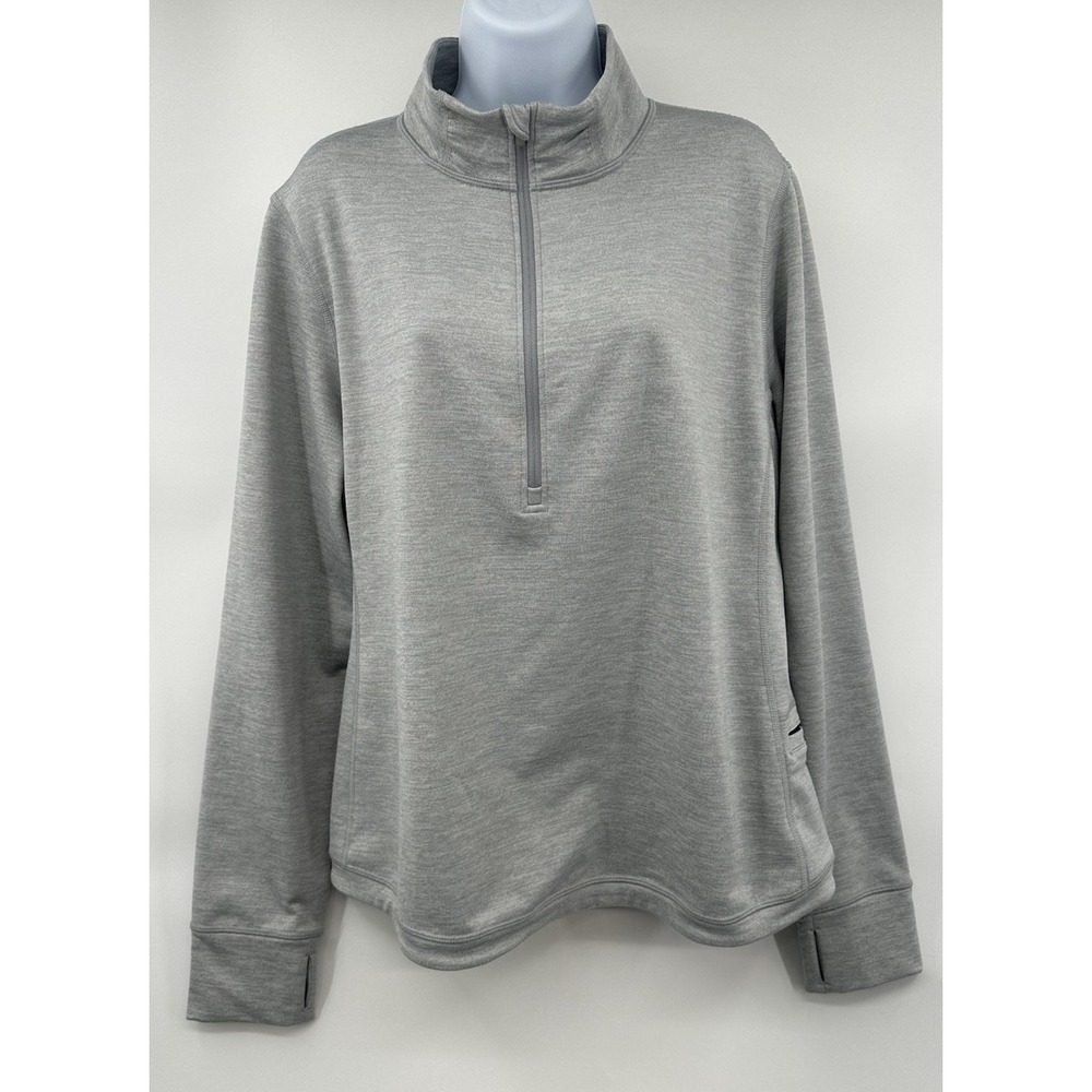 Lucy Tech Women's Sweatshirt 1/4 Zip Lightweight Long Sleeve Gray Large Pullover